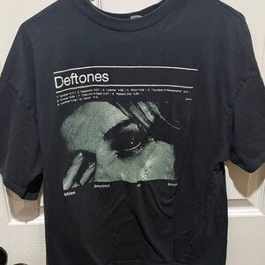 Black Graphic Tee - Deftones Design